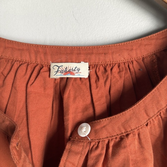 Faherty Orange Blouse - Picture 6 of 11